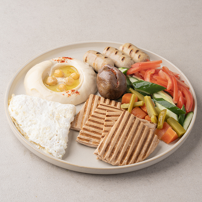 Egg Lahsa With Cheese & Mini Pita Bread